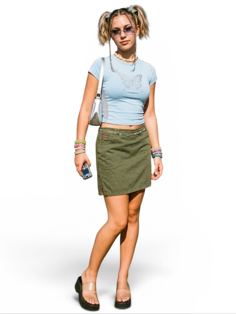 Nevada Olive Green Cotton Skort Plus Size 18 Vintage Y2K Utility Gorpcore